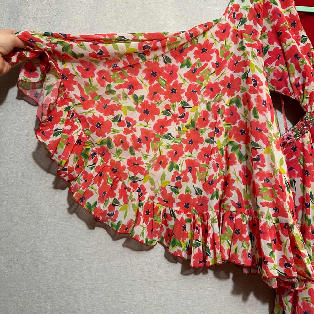 Mac Duggal Floral Pink Mini Dress - Picture 7 of 8